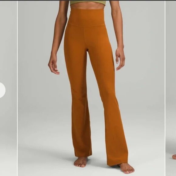 Lululemon $118 Groove Nulu Super-High-Rise Flared Butternut Brown Pant Sz 20 NWT